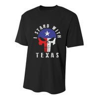 I Stand With Texas Flag Usa State Of Texas Youth Performance Sprint T-Shirt