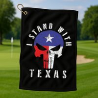 I Stand With Texas Flag Usa State Of Texas Golf Towel