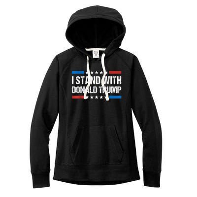 I Stand With Trump Pro Trump Republican Ticket 2024 Vintage Women's Fleece Hoodie