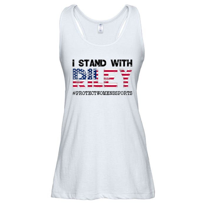 I Stand With Riley Gaines #ProtectWomensSports Ladies Essential Flowy Tank