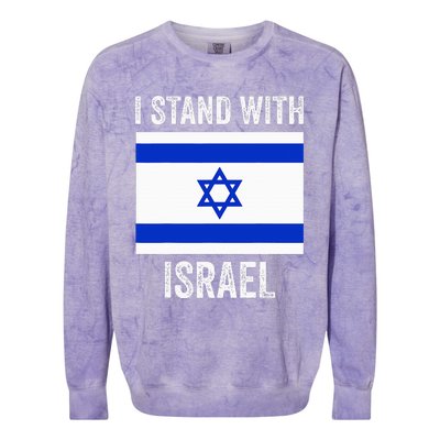 I Stand With Israel Free Israel Colorblast Crewneck Sweatshirt