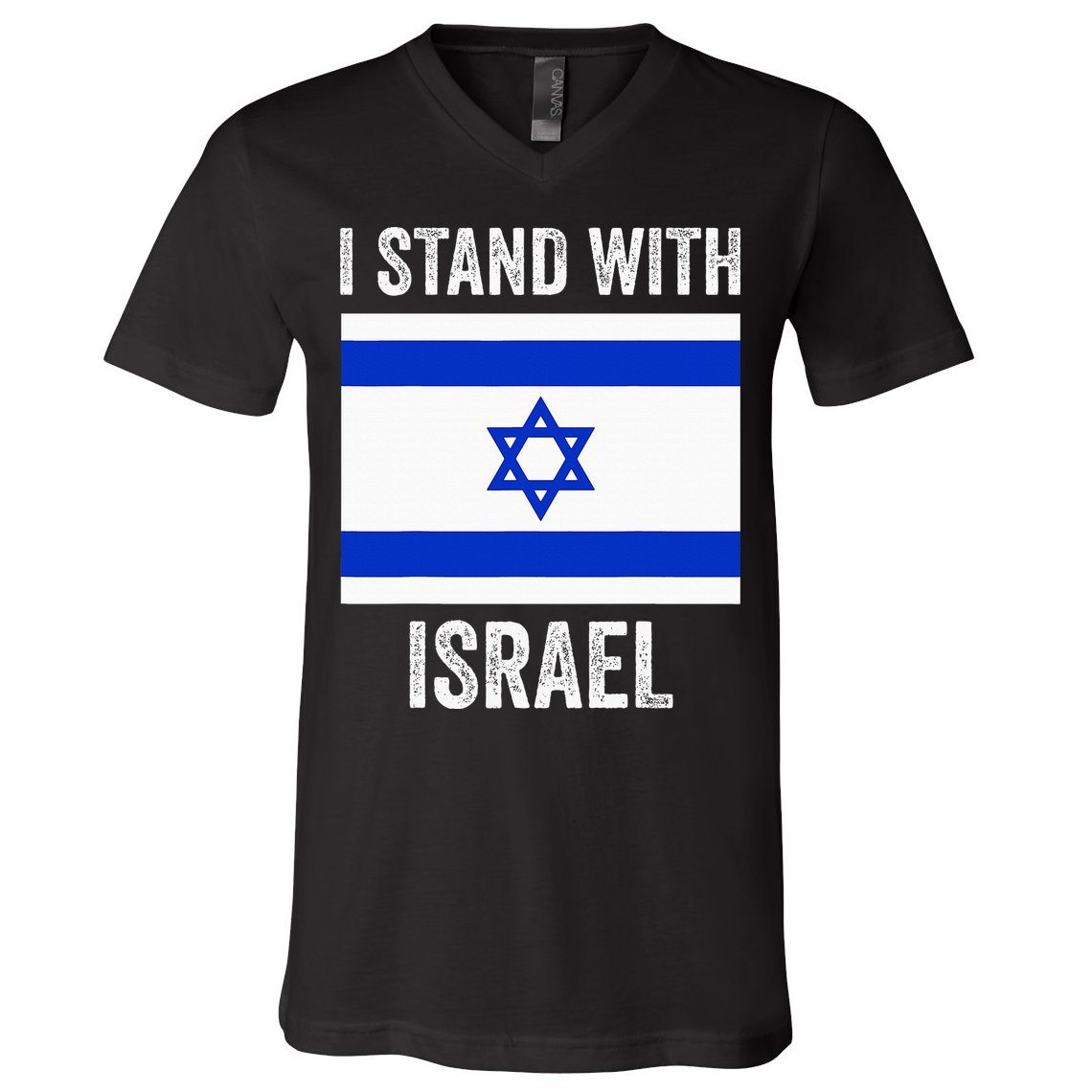 I Stand With Israel Free Israel V-Neck T-Shirt