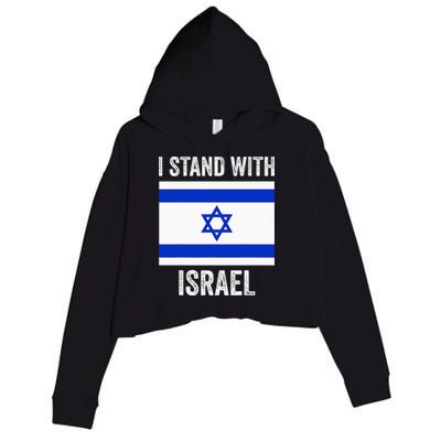I Stand With Israel Free Israel Crop Fleece Hoodie