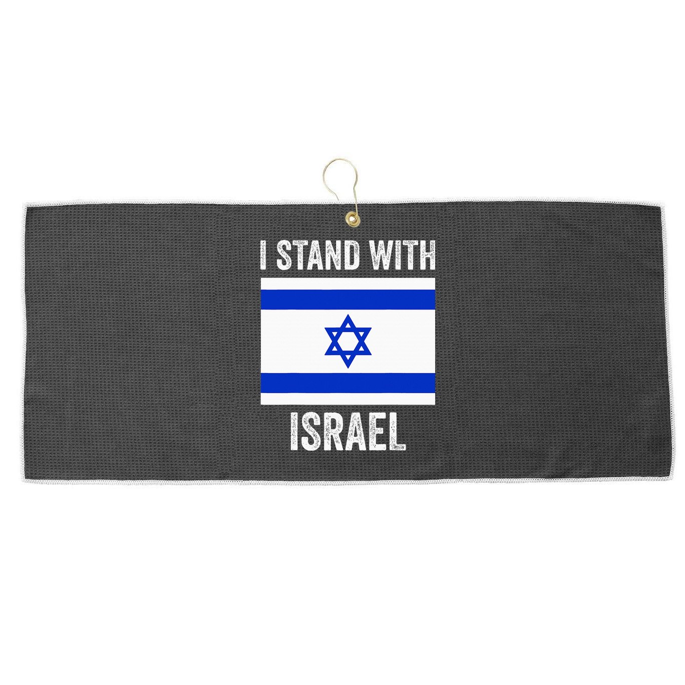 I Stand With Israel Free Israel Large Microfiber Waffle Golf Towel