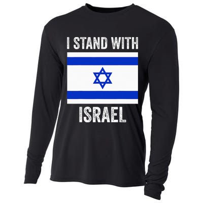 I Stand With Israel Free Israel Cooling Performance Long Sleeve Crew