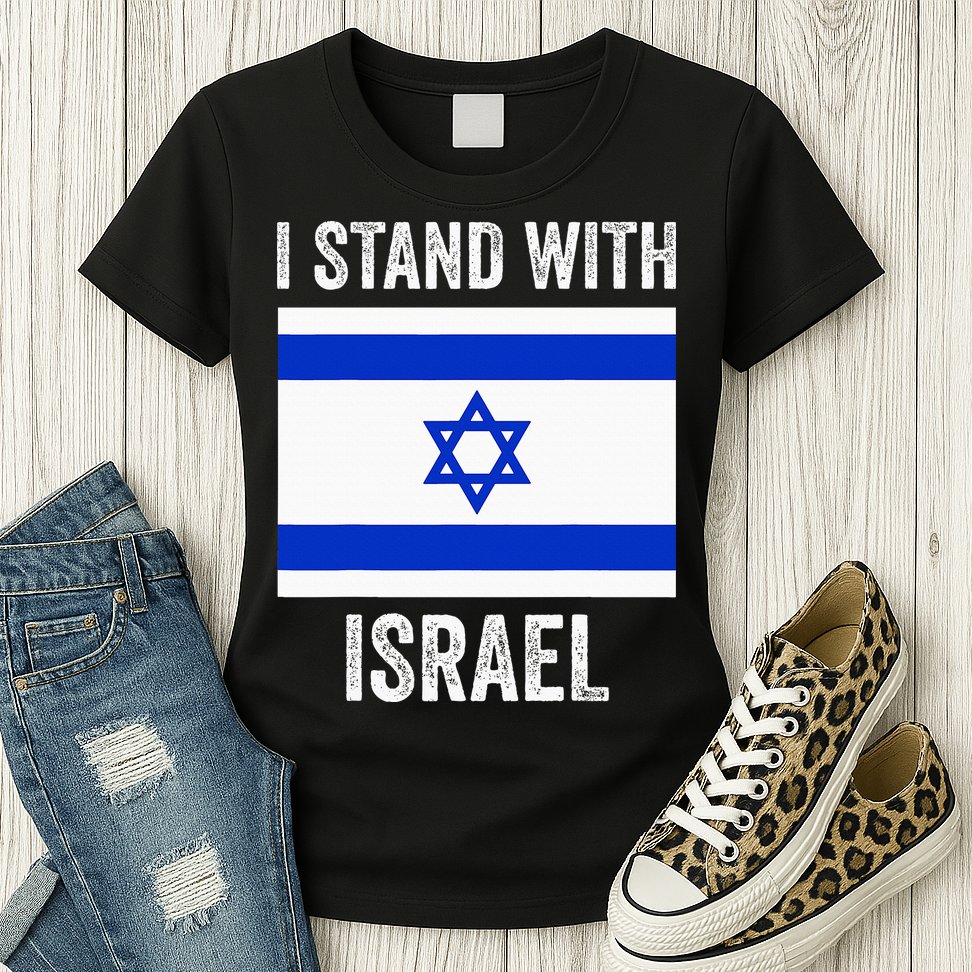 I Stand With Israel Free Israel Womens T-Shirt