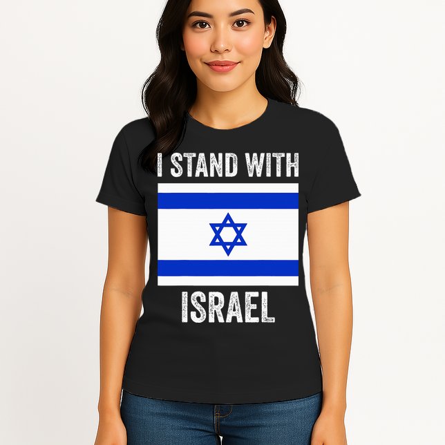 I Stand With Israel Free Israel Womens T-Shirt