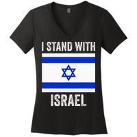 I Stand With Israel Free Israel Women's V-Neck T-Shirt