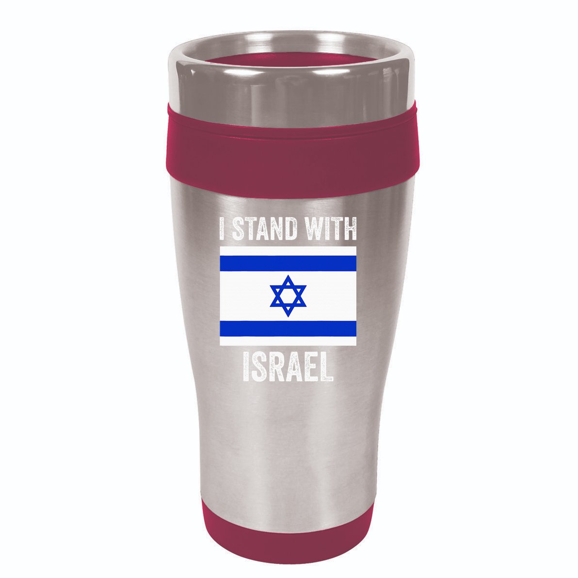 I Stand With Israel Free Israel 16oz Travel Tumbler