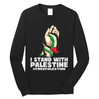 I Stand With Palestine For Their Freedom Free Palestine Long Sleeve Shirt