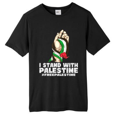 I Stand With Palestine For Their Freedom Free Palestine Tall Fusion ChromaSoft Performance T-Shirt