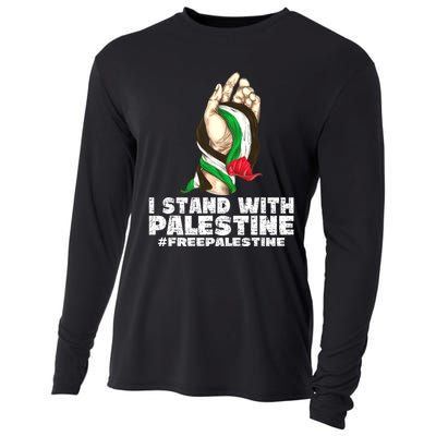 I Stand With Palestine For Their Freedom Free Palestine Cooling Performance Long Sleeve Crew