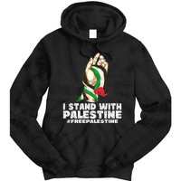 I Stand With Palestine For Their Freedom Free Palestine Tie Dye Hoodie