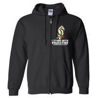 I Stand With Palestine For Their Freedom Free Palestine Full Zip Hoodie