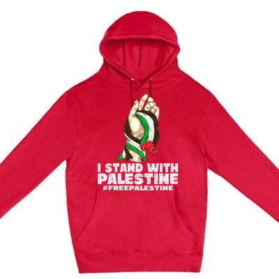 I Stand With Palestine For Their Freedom Free Palestine Premium Pullover Hoodie