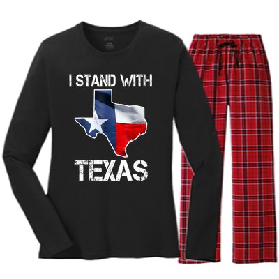 I Stand With Texas Scotus Women's Long Sleeve Flannel Pajama Set 