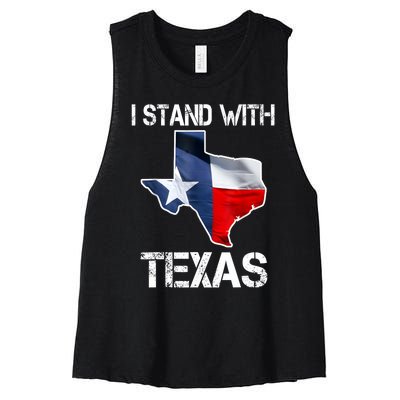 I Stand With Texas Scotus Women's Racerback Cropped Tank