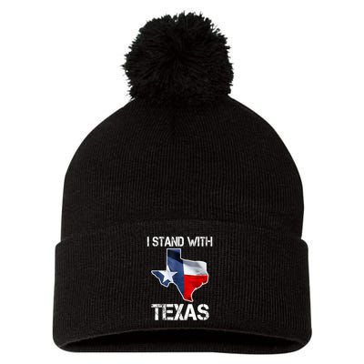 I Stand With Texas Scotus Pom Pom 12in Knit Beanie