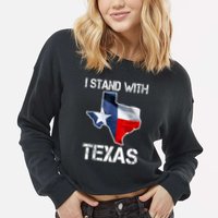 I Stand With Texas Scotus Cropped Pullover Crew