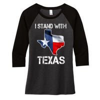 I Stand With Texas Scotus Women's Tri-Blend 3/4-Sleeve Raglan Shirt