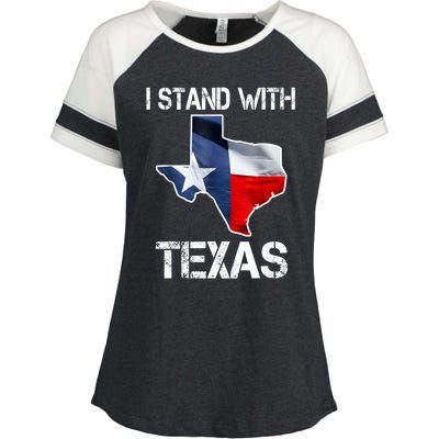 I Stand With Texas Scotus Enza Ladies Jersey Colorblock Tee