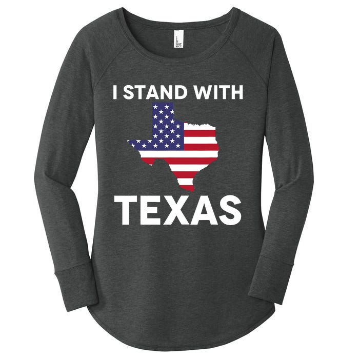 I Stand With Texas Usa Flag Women's Perfect Tri Tunic Long Sleeve Shirt