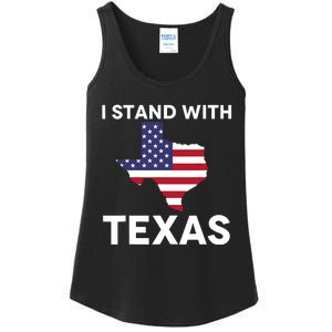 I Stand With Texas Usa Flag Ladies Essential Tank