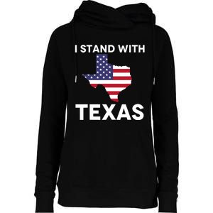 I Stand With Texas Usa Flag Womens Funnel Neck Pullover Hood