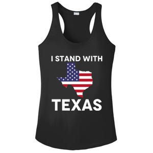 I Stand With Texas Usa Flag Ladies PosiCharge Competitor Racerback Tank