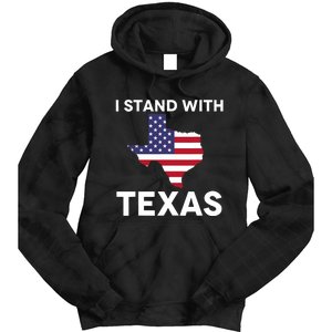 I Stand With Texas Usa Flag Tie Dye Hoodie