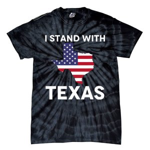 I Stand With Texas Usa Flag Tie-Dye T-Shirt