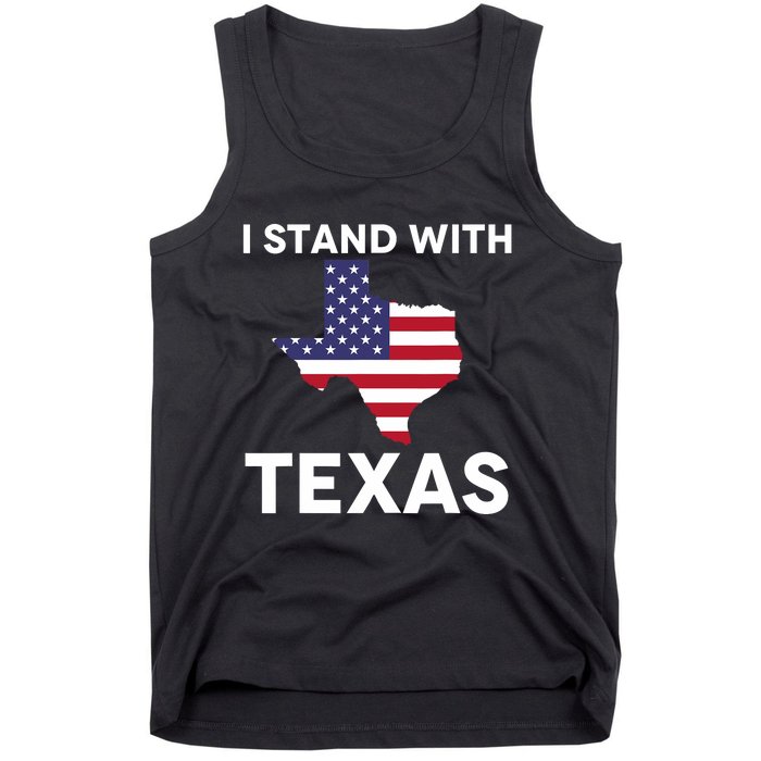 I Stand With Texas Usa Flag Tank Top