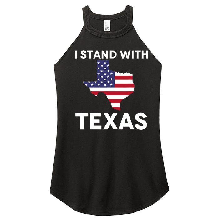 I Stand With Texas Usa Flag Women's Perfect Tri Rocker Tank