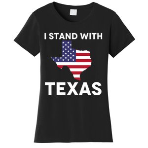 I Stand With Texas Usa Flag Women's T-Shirt