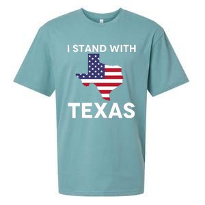 I Stand With Texas Usa Flag Sueded Cloud Jersey T-Shirt