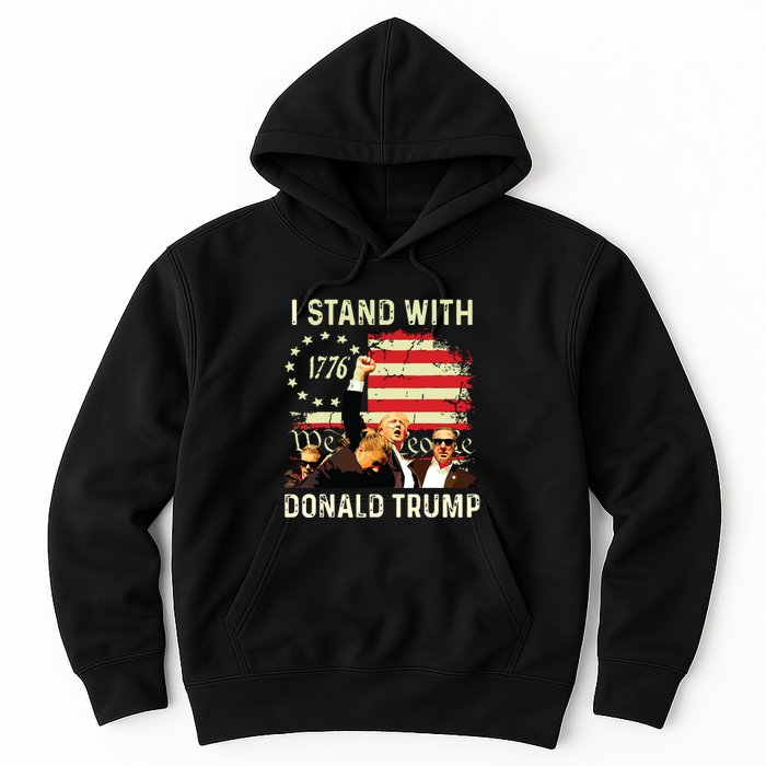 I Stand With Trump Funny Trump 2024 Hoodie