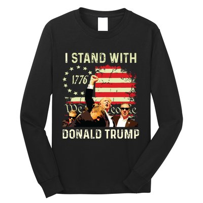 I Stand With Trump Funny Trump 2024 Long Sleeve Shirt