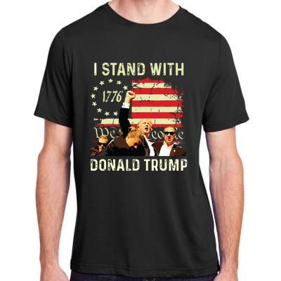 I Stand With Trump Funny Trump 2024 Adult ChromaSoft Performance T-Shirt