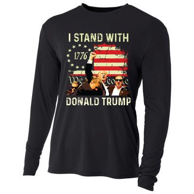 I Stand With Trump Funny Trump 2024 Cooling Performance Long Sleeve Crew