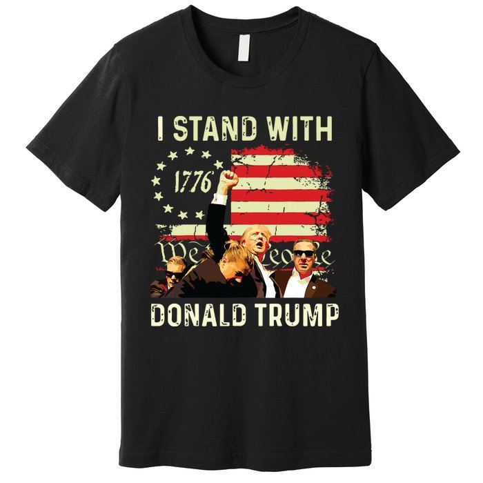 I Stand With Trump Funny Trump 2024 Premium T-Shirt