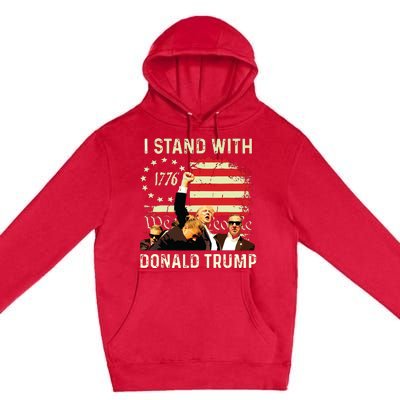 I Stand With Trump Funny Trump 2024 Premium Pullover Hoodie