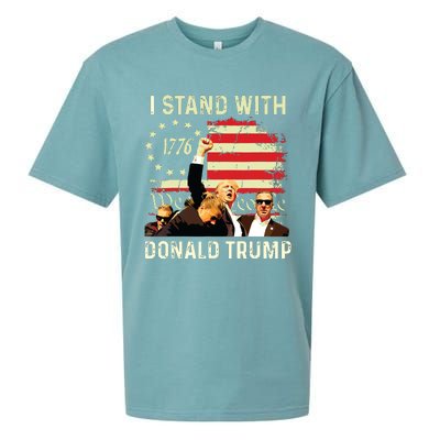 I Stand With Trump Funny Trump 2024 Sueded Cloud Jersey T-Shirt