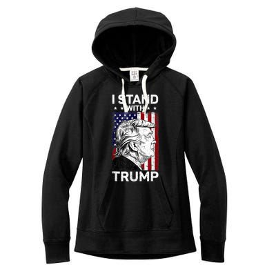 I Stand With Trump2024 Donald Trump 4th Of July Women's Fleece Hoodie