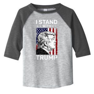 I Stand With Trump2024 Donald Trump 4th Of July Toddler Fine Jersey T-Shirt