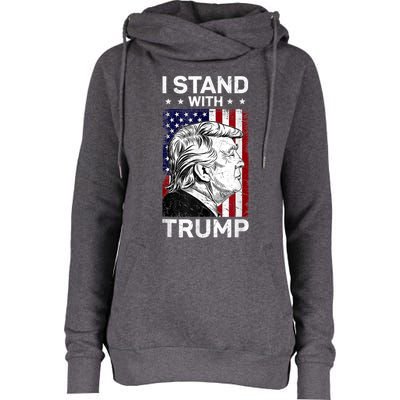 I Stand With Trump2024 Donald Trump 4th Of July Womens Funnel Neck Pullover Hood