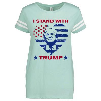 I Stand With Trump 2024 Trump Support Vote Political Enza Ladies Jersey Football T-Shirt