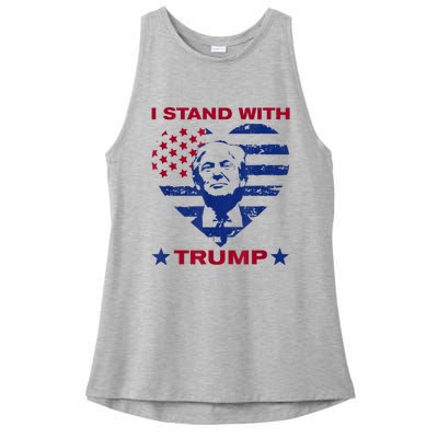 I Stand With Trump 2024 Trump Support Vote Political Ladies PosiCharge Tri-Blend Wicking Tank