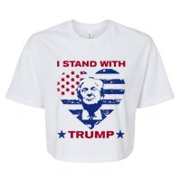 I Stand With Trump 2024 Trump Support Vote Political Bella+Canvas Jersey Crop Tee