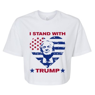 I Stand With Trump 2024 Trump Support Vote Political Bella+Canvas Jersey Crop Tee