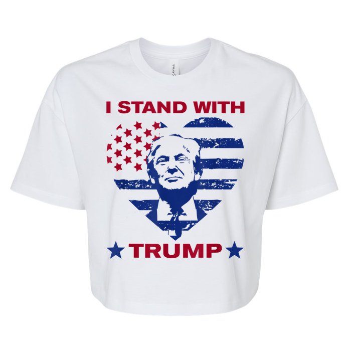 I Stand With Trump 2024 Trump Support Vote Political Bella+Canvas Jersey Crop Tee